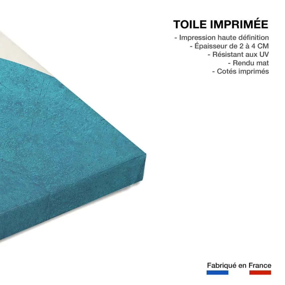 Illustration numéro 3 du produit Tableau géométrique shape cercle rouge  imprimé sur toile 60x90 cm