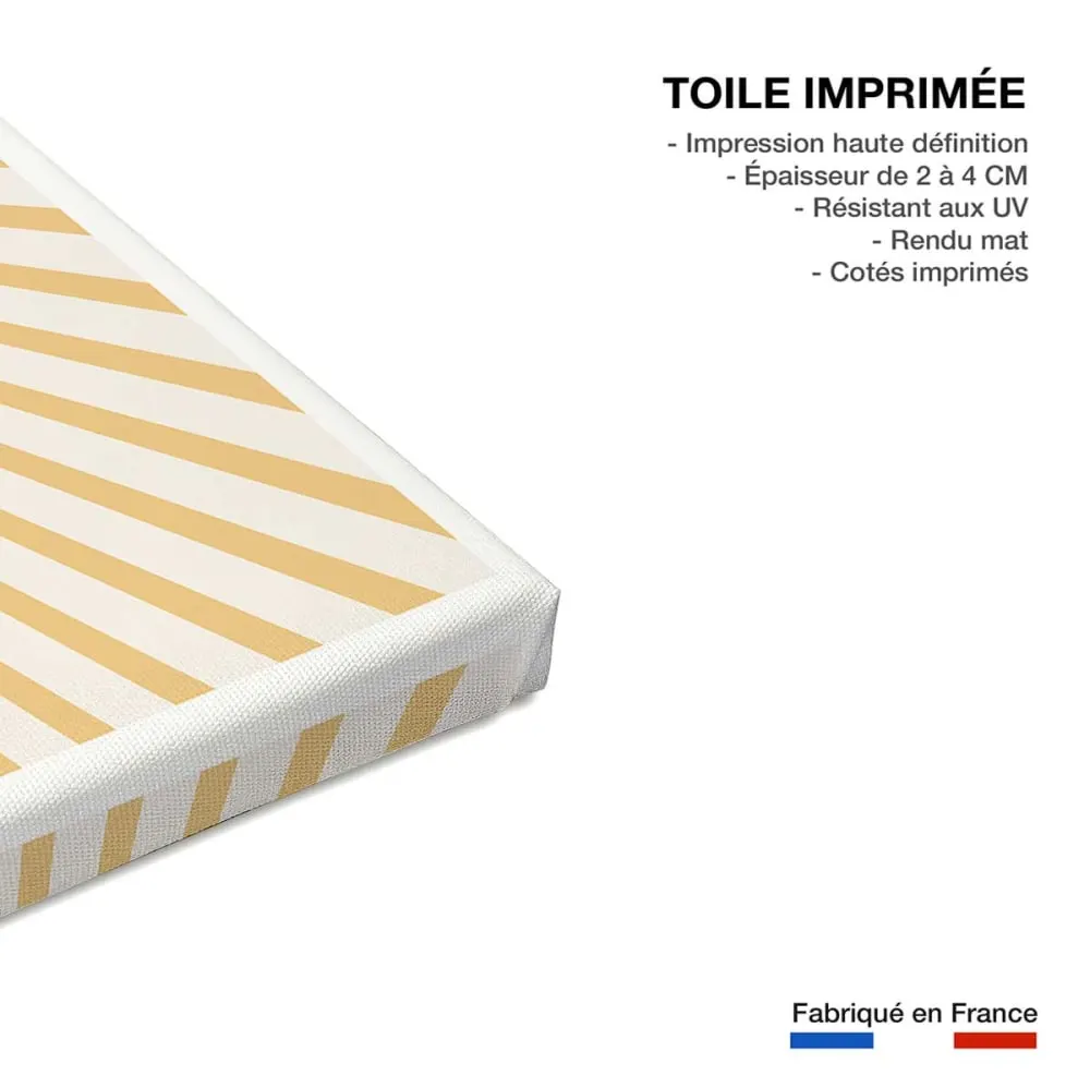 Illustration numéro 3 du produit Tableau abstraite boho sun  imprimé sur toile 60x90 cm