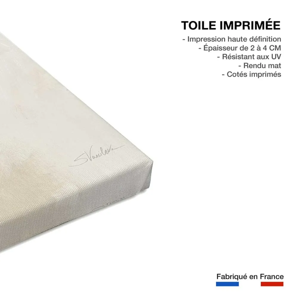 Illustration numéro 3 du produit Tableau nature morte poterie seche  imprimé sur toile 60x90 cm