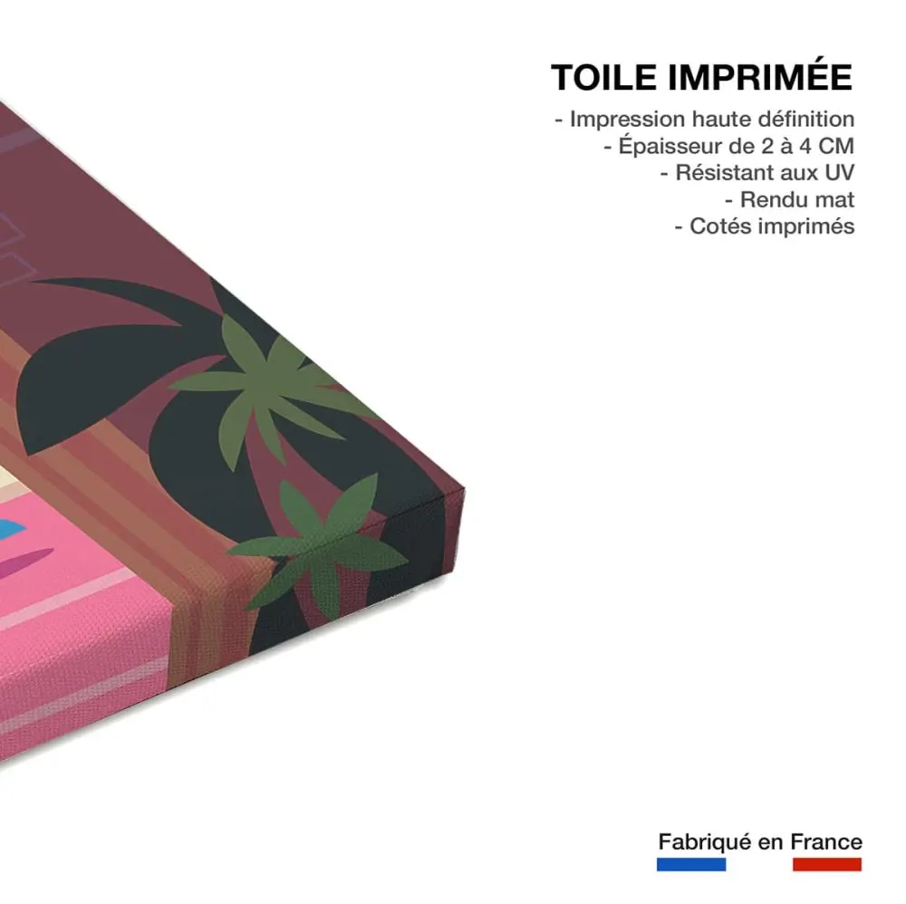 Illustration numéro 3 du produit Tableau cote d'azur nice  imprimé sur toile 60x90 cm
