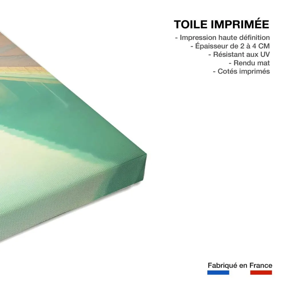 Illustration numéro 3 du produit Tableau architecture piscine motel 66  imprimé sur toile 60x90 cm