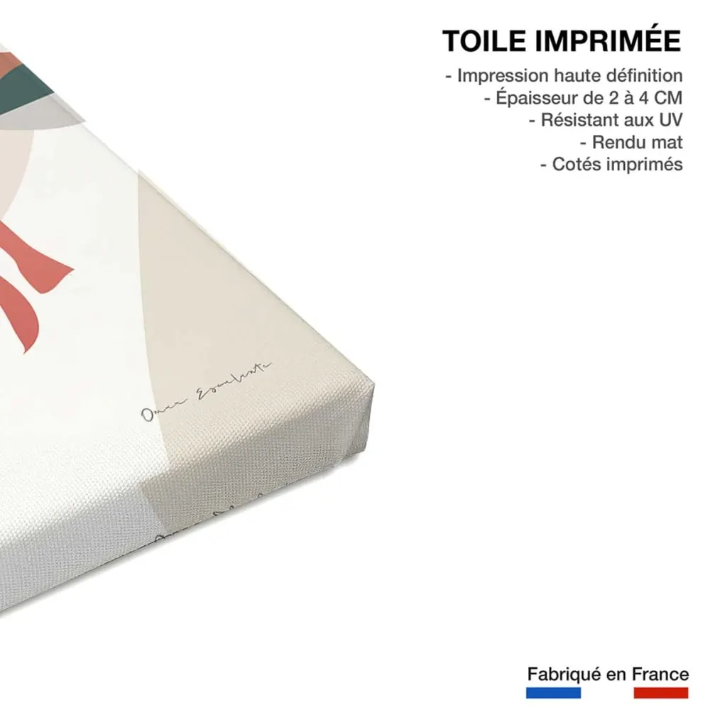 Illustration numéro 3 du produit Tableau mer bonheur estival  imprimé sur toile 60x90 cm