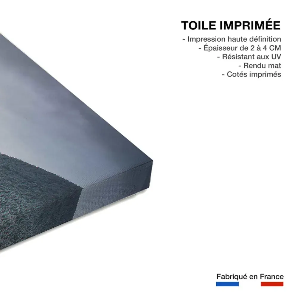 Illustration numéro 3 du produit Tableau montagne turquoise en montagne  imprimé sur toile 90x60 cm