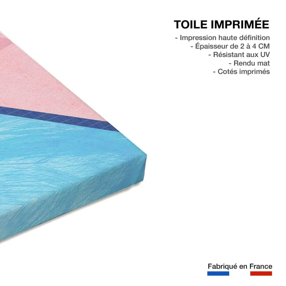 Illustration numéro 3 du produit Tableau neo vintage swimming pool iii  imprimé sur toile 60x90 cm