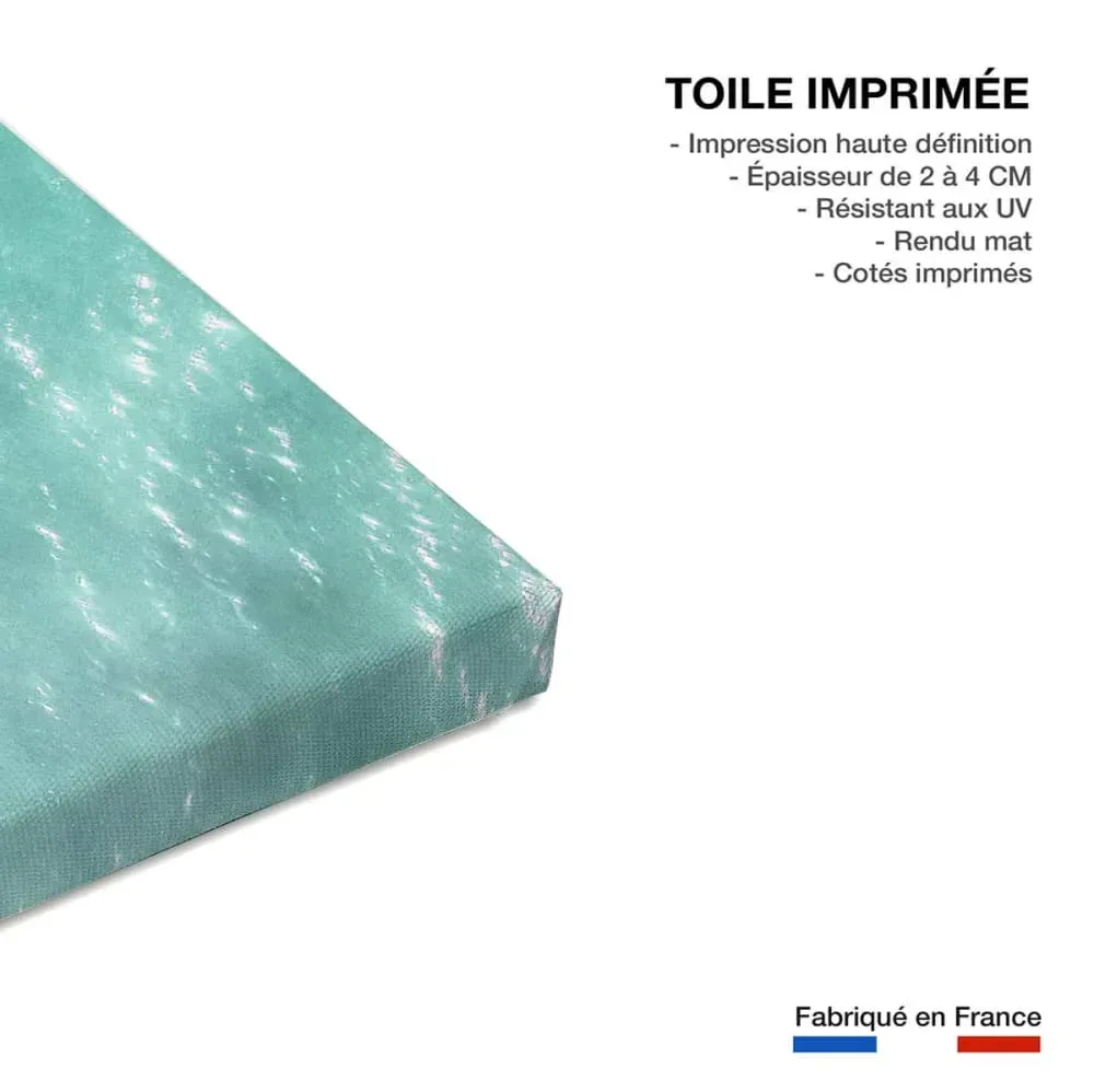 Illustration numéro 3 du produit Tableau mer et plage plage rose à bali  imprimé sur toile 90x60 cm