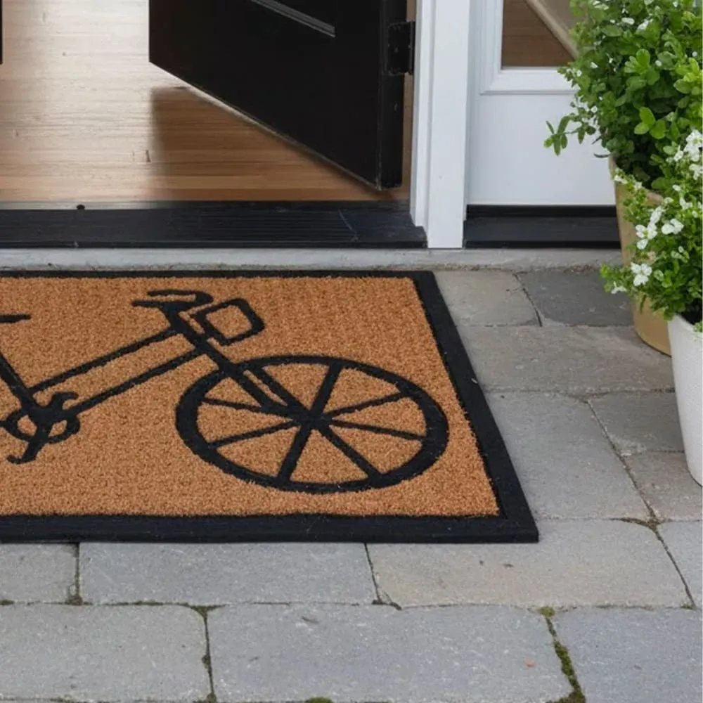 Illustration numéro 3 du produit Paillasson coco et caoutchouc vélo 60x40x2cm