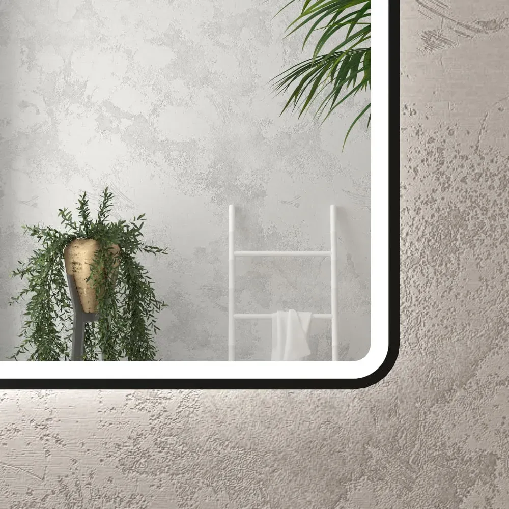 Illustration numéro 3 du produit Miroir salle de bains en aluminium noir