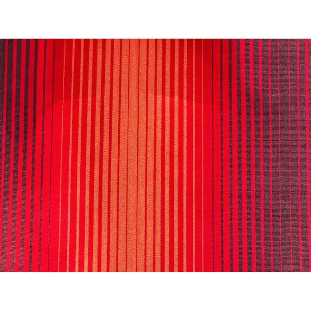 Illustration numéro 3 du produit Hamac double en coton rouge avec un support en métal