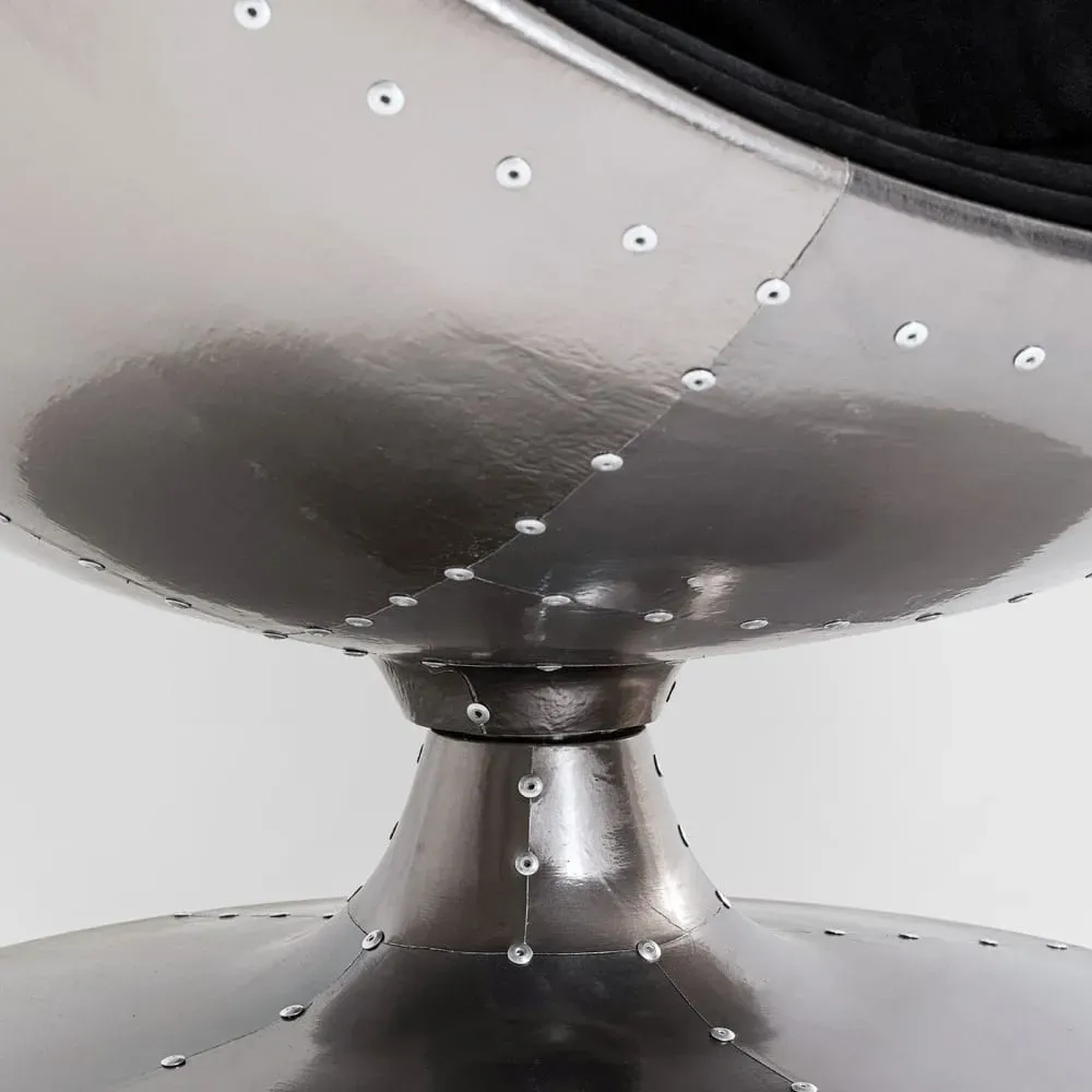 Illustration numéro 3 du produit Fauteuil pivotant Eye Ball velours noir Kare Design