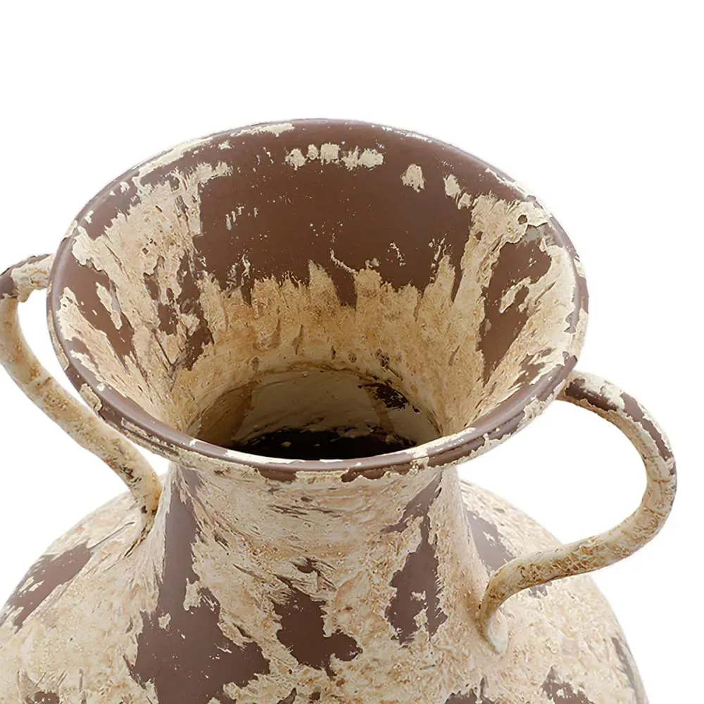 Illustration numéro 3 du produit Vase en métal gris H34