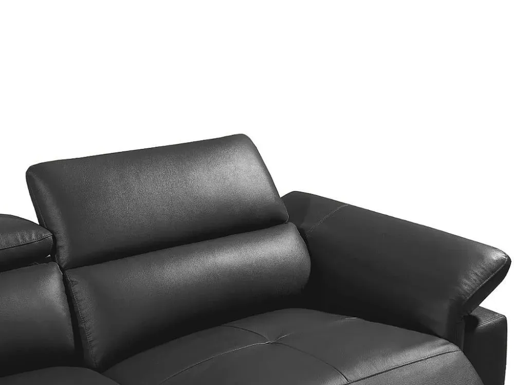 Illustration numéro 3 du produit Canapé d'angle cuir 5 places gris anthracite