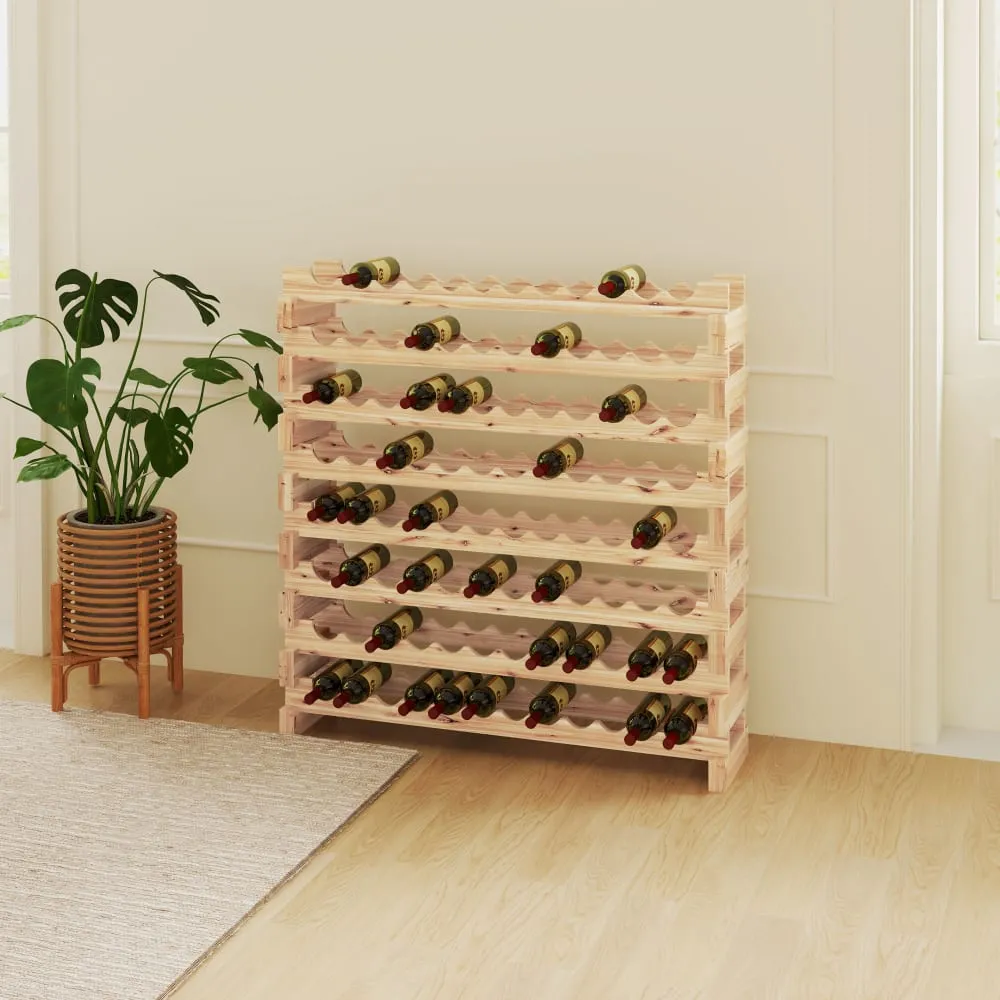 Illustration numéro 3 du produit Casier à bouteilles 96 bouteilles en sapin massif bois naturel