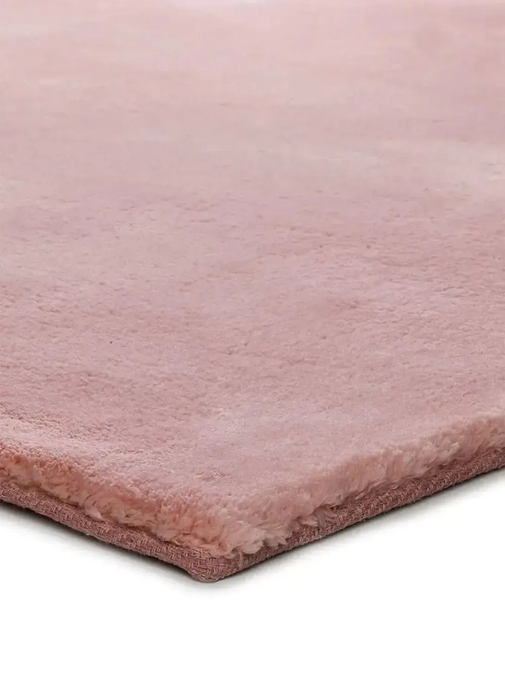 Illustration numéro 3 du produit Tapis descente de lit uni rose 60x110 cm