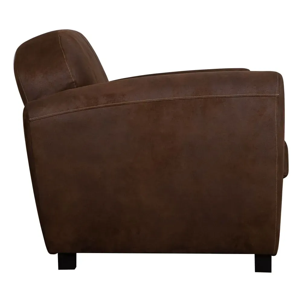 Illustration numéro 3 du produit Canapé microfibre aspect cuir vieilli 4 places