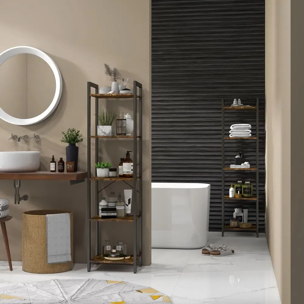 Illustration numéro 3 du produit Étagères bibliothèque lot de 2 acier noir