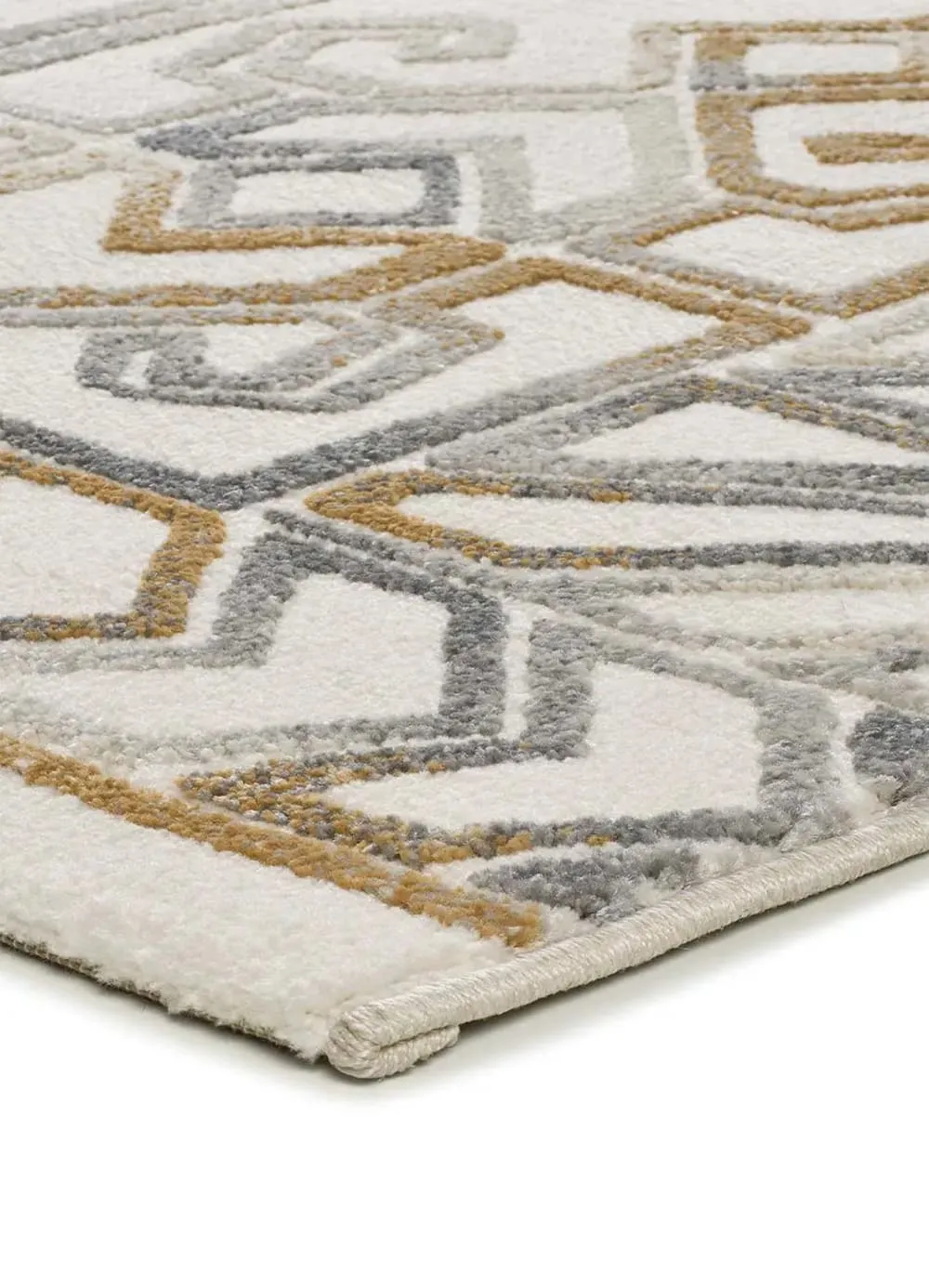 Illustration numéro 3 du produit Tapis à relief ethnique beige/multicolore 133x190 cm