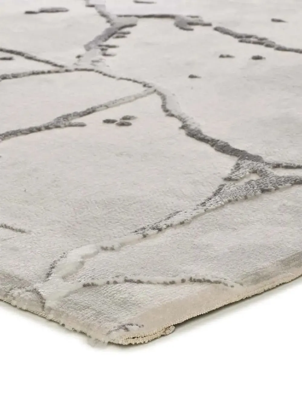 Illustration numéro 3 du produit Tapis à relief effet marbre gris 77x150 cm