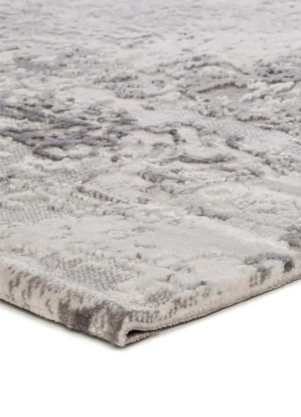 Illustration numéro 3 du produit Tapis à relief abstrait gris 192x290 cm