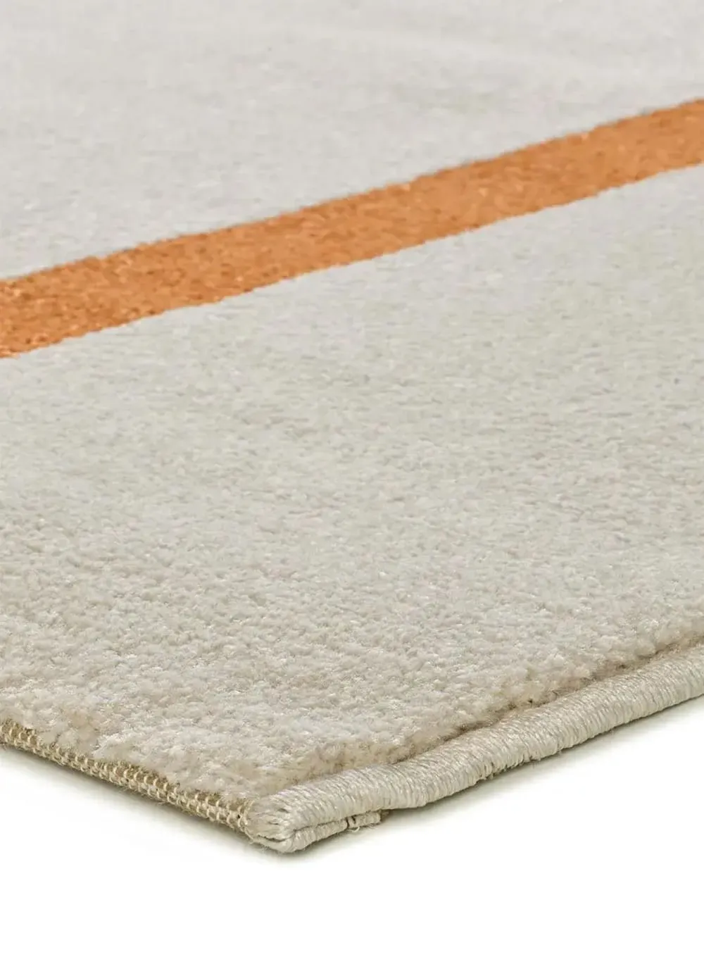 Illustration numéro 3 du produit Tapis géométrique beige/orange 140x200 cm