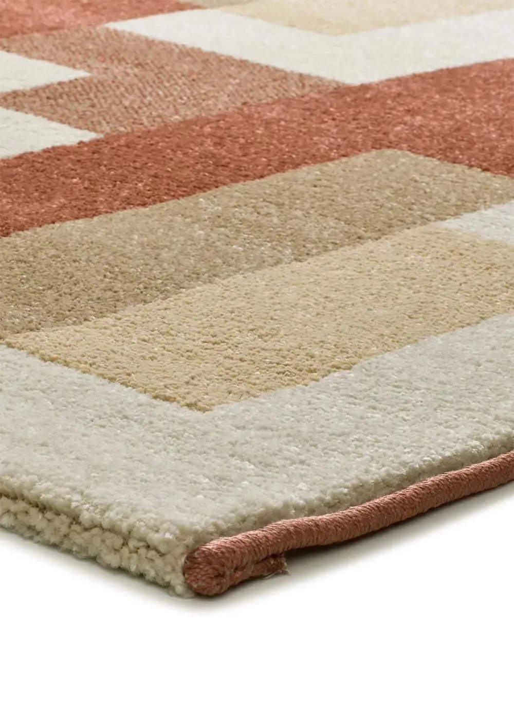 Illustration numéro 3 du produit Tapis géométrique rouille 80x150 cm