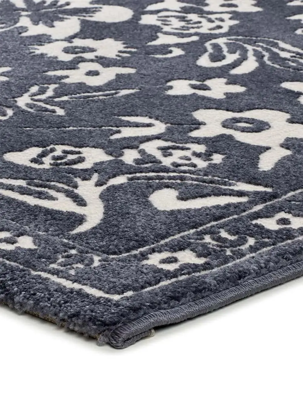 Illustration numéro 3 du produit Tapis à relief vintage bleu 80x150 cm