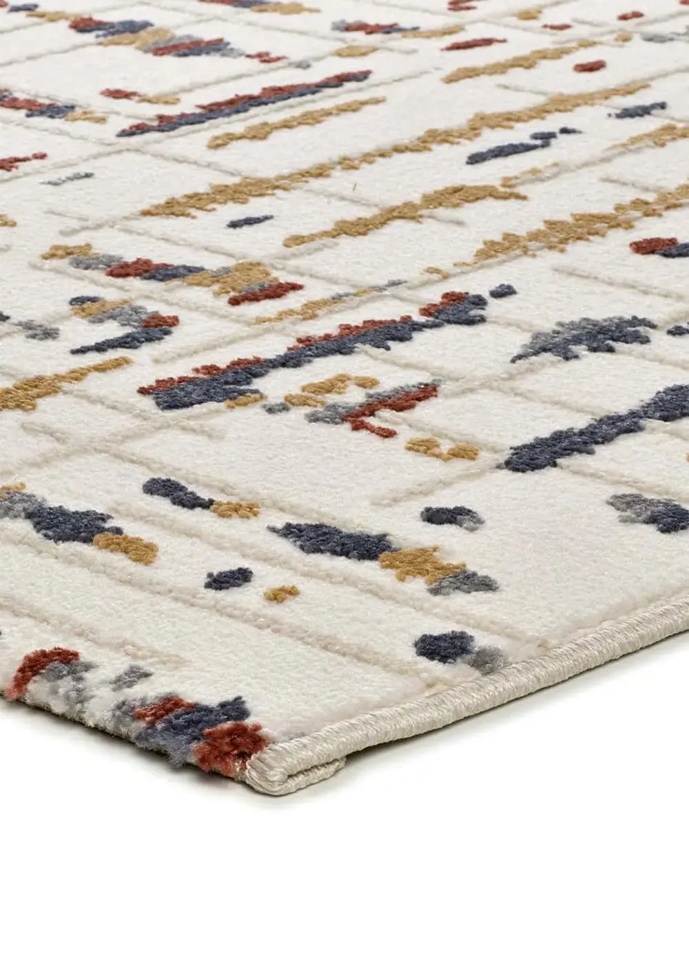 Illustration numéro 3 du produit Tapis à relief géométrique multicolore 80x150 cm
