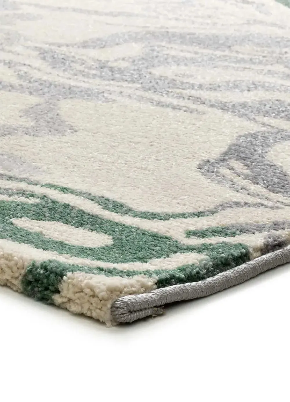 Illustration numéro 3 du produit Tapis abstrait vert/gris/beige 133x190 cm