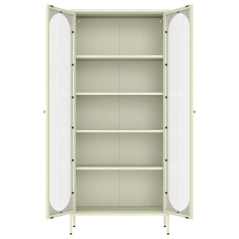 Illustration numéro 3 du produit Armoire en métal vert tilleul et verre 180cm