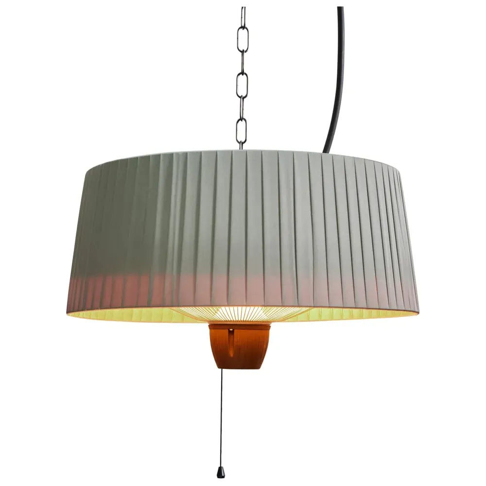 Illustration numéro 3 du produit Chauffage de terrasse infrarouge suspendu 1500 w gris clair