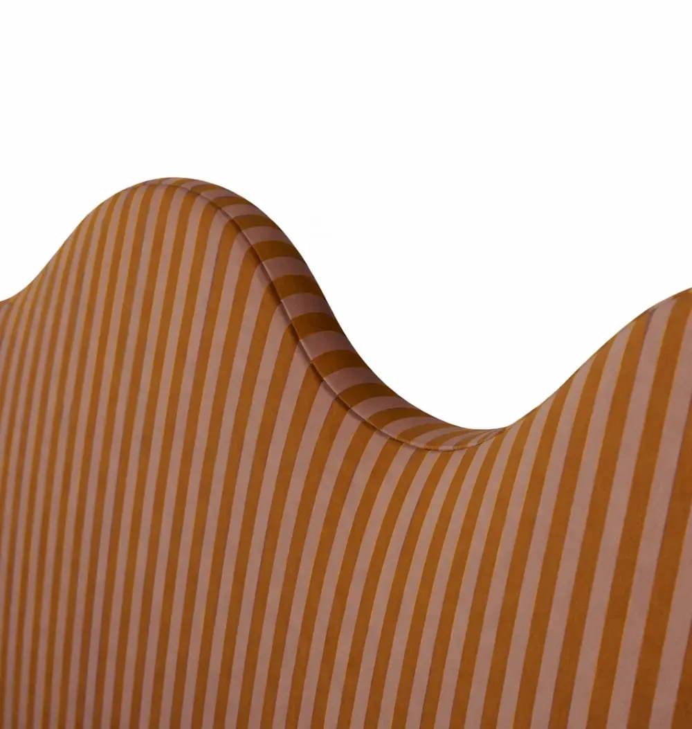 Illustration numéro 3 du produit Tête de lit rembourrée forme ondulée 160x73,5cm