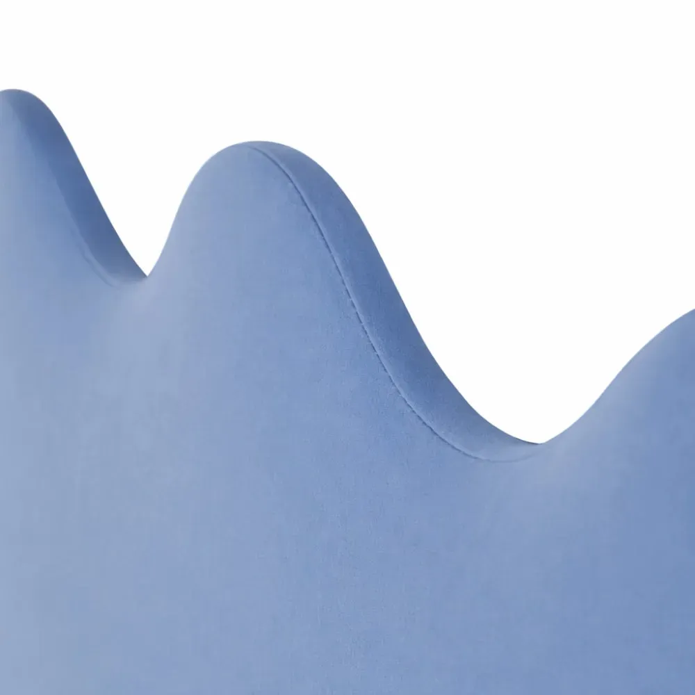 Illustration numéro 3 du produit Tête de lit rembourrée forme ondulée 160x73,5cm