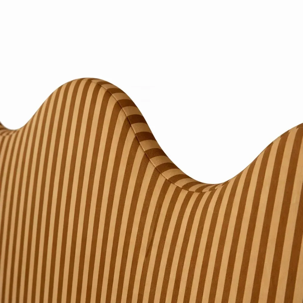 Illustration numéro 3 du produit Tête de lit rembourrée forme ondulée 160x73,5cm