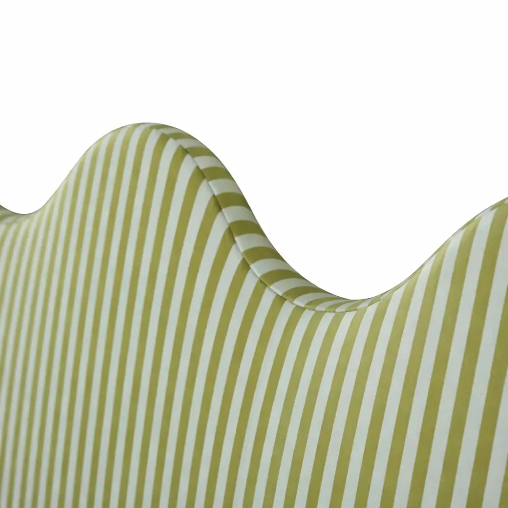 Illustration numéro 3 du produit Tête de lit rembourrée forme ondulée 160x73,5cm