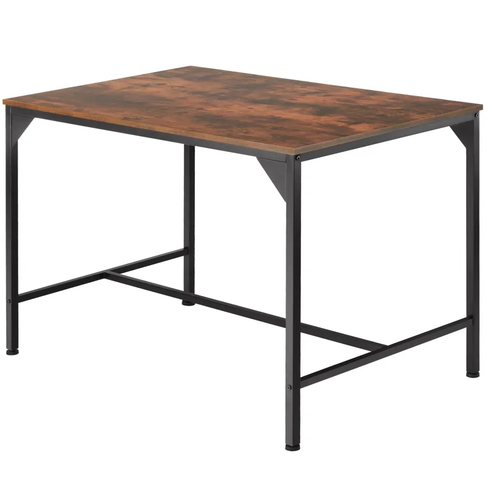 Illustration numéro 3 du produit Ensemble chaises de salle à manger 3 pièces Bois et Acier Bois foncé