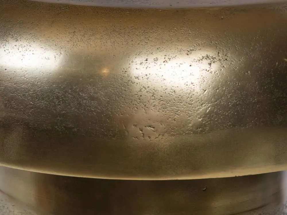 Illustration numéro 3 du produit Bout de canapé champignon   jaune en aluminium