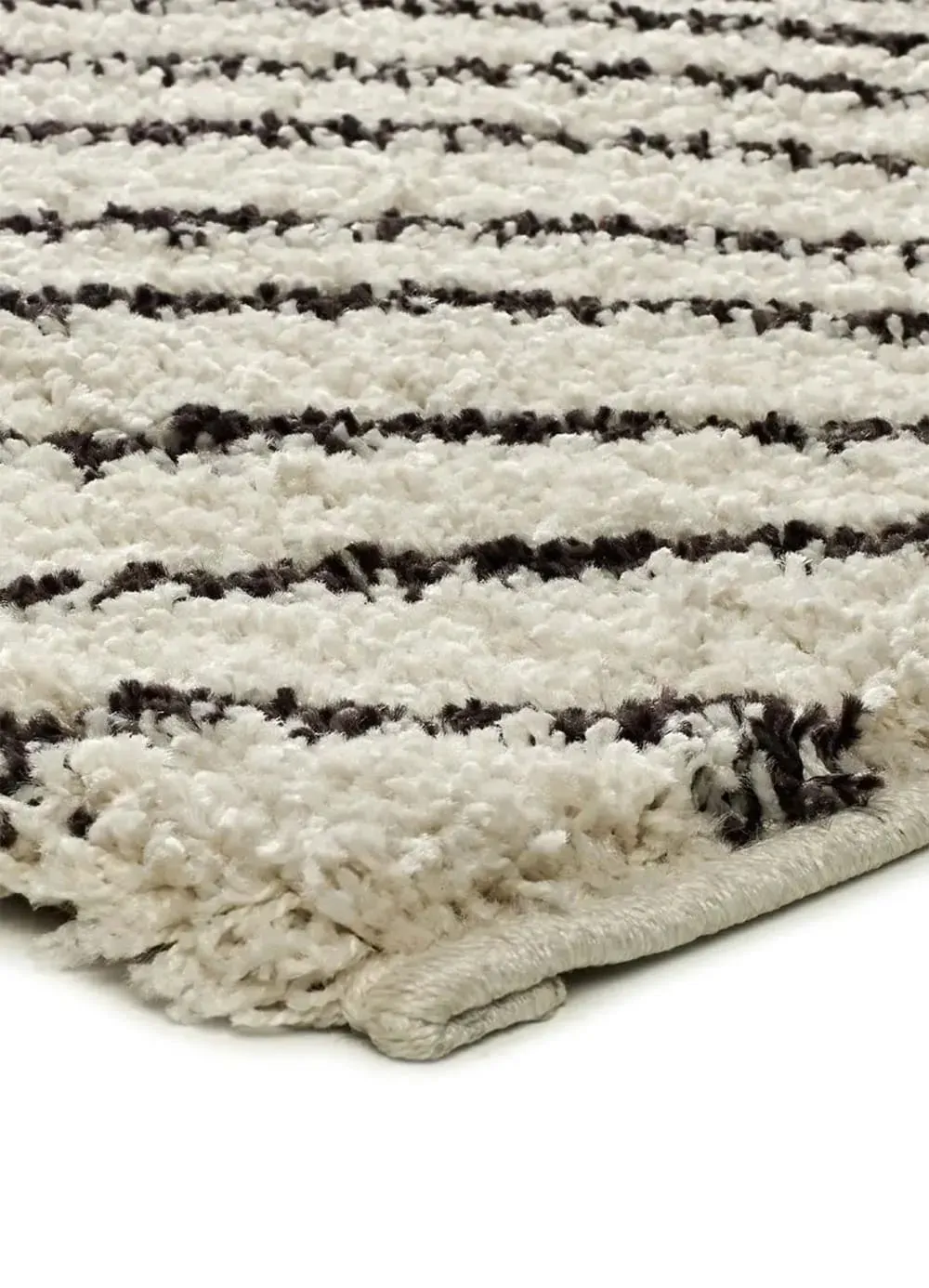 Illustration numéro 3 du produit Tapis shaggy abstrait blanc/noir 160x230 cm
