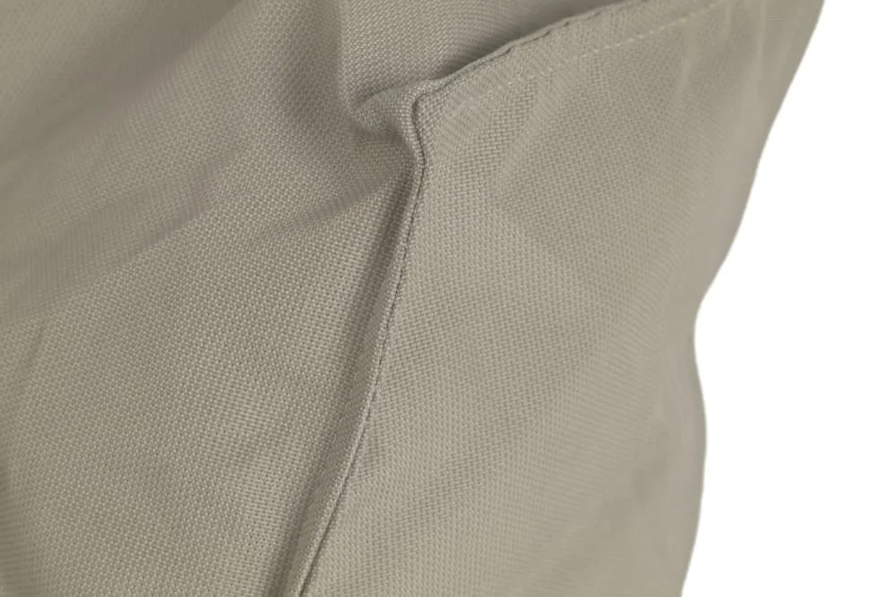 Illustration numéro 3 du produit Pouf extérieur avec dossier déhoussable beige 65x100x65 cm