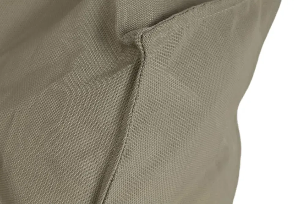Illustration numéro 3 du produit Pouf extérieur avec dossier déhoussable taupe 65x100x65 cm