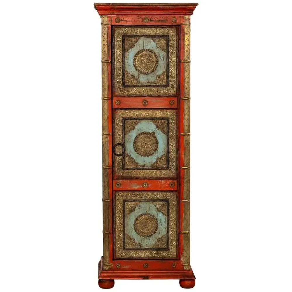 Illustration numéro 3 du produit Armoire en bois rouge, fabriquée artisanalement, 53x40x149h cm