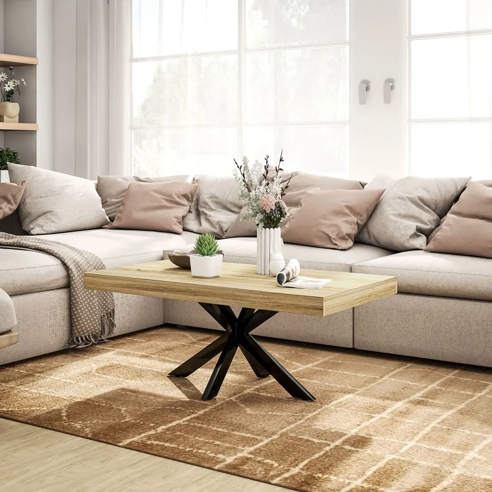 Illustration numéro 3 du produit Table basse rectangulaire en métal noir