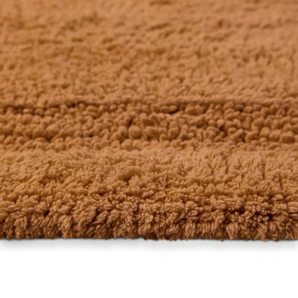 Illustration numéro 3 du produit Tapis de bain terracotta en coton 70x120