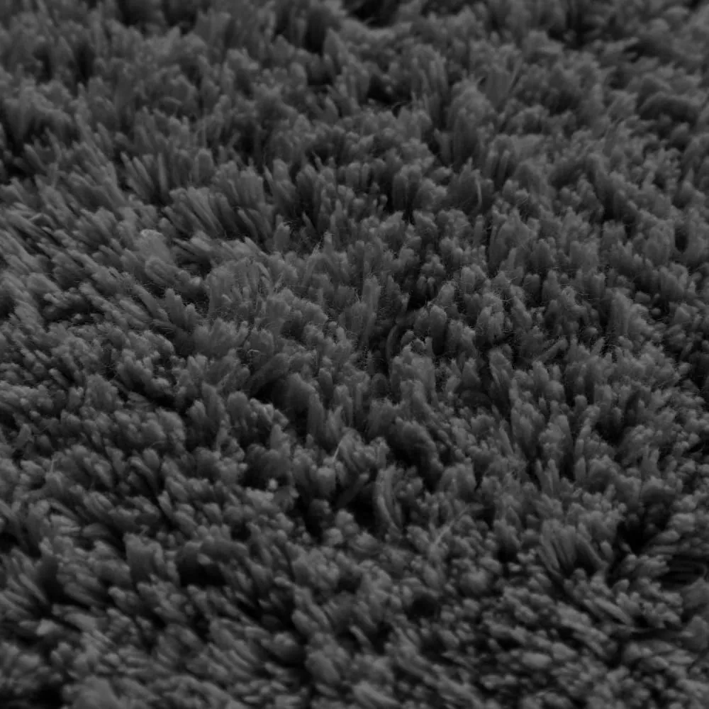 Illustration numéro 3 du produit Tapis de bain gris granit rond en coton 80 rd.