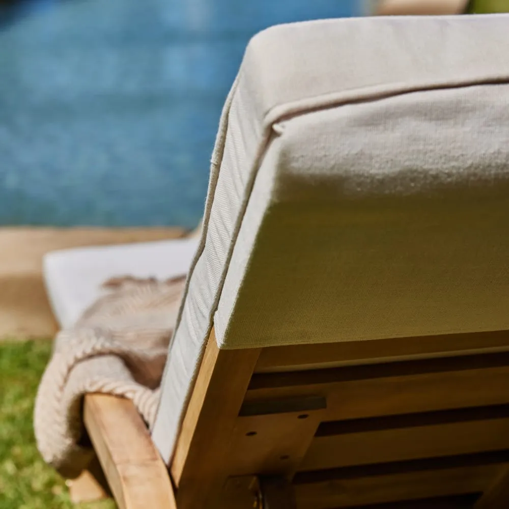 Illustration numéro 3 du produit Set 2 chaises longues avec coussin et table appoint