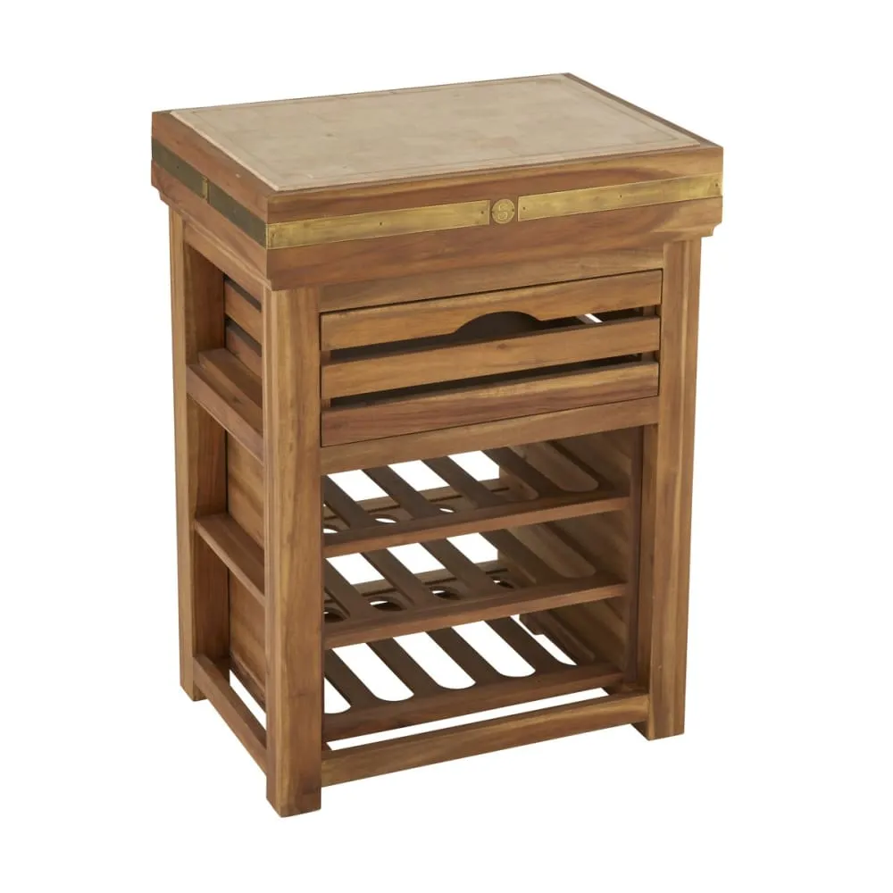 Illustration numéro 3 du produit Billot vinothèque en acacia massif