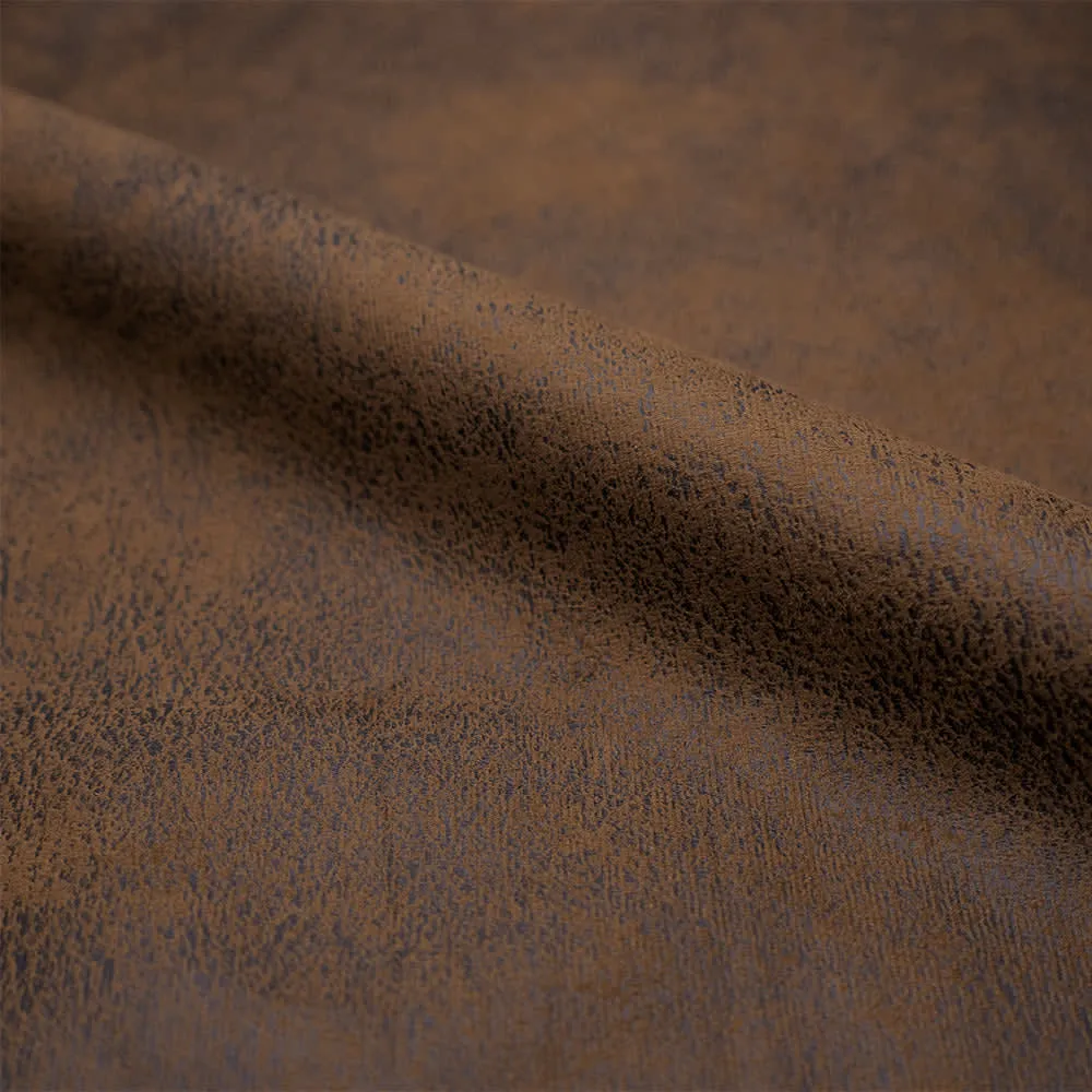 Illustration numéro 3 du produit Fauteuil marron vieilli en microfibre