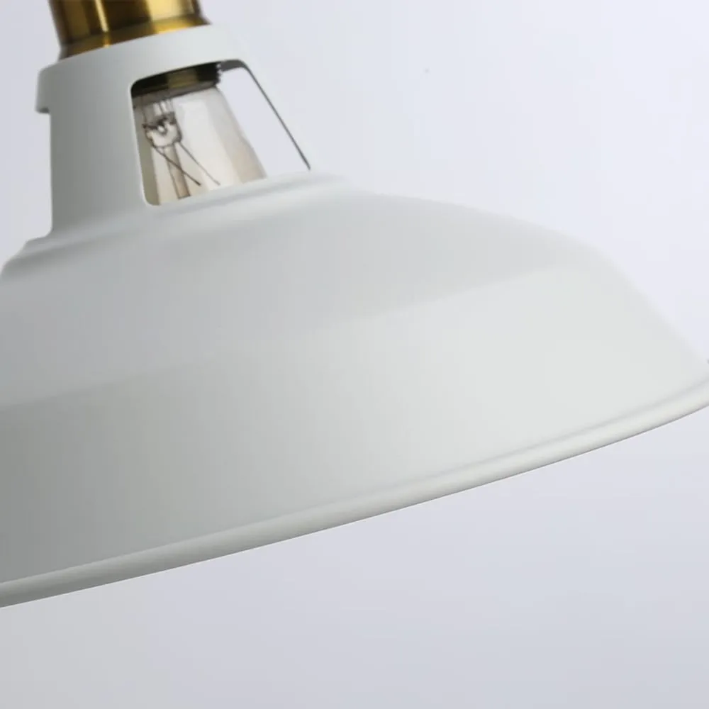 Illustration numéro 3 du produit Suspension industrielle métal blanc 27 cm