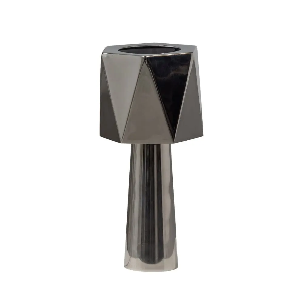 Illustration numéro 3 du produit Lampe à poser en métal - Chrome