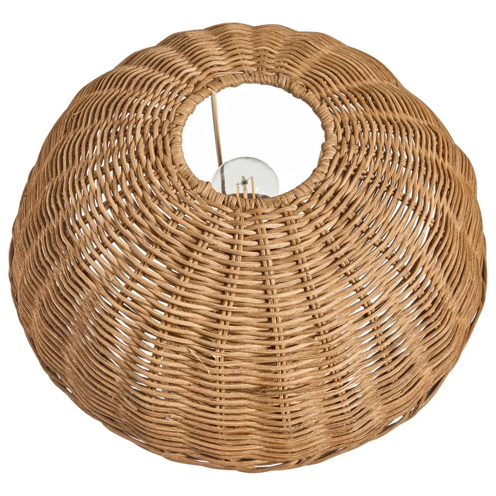 Illustration numéro 3 du produit Lampe à poser champignon rotin naturel