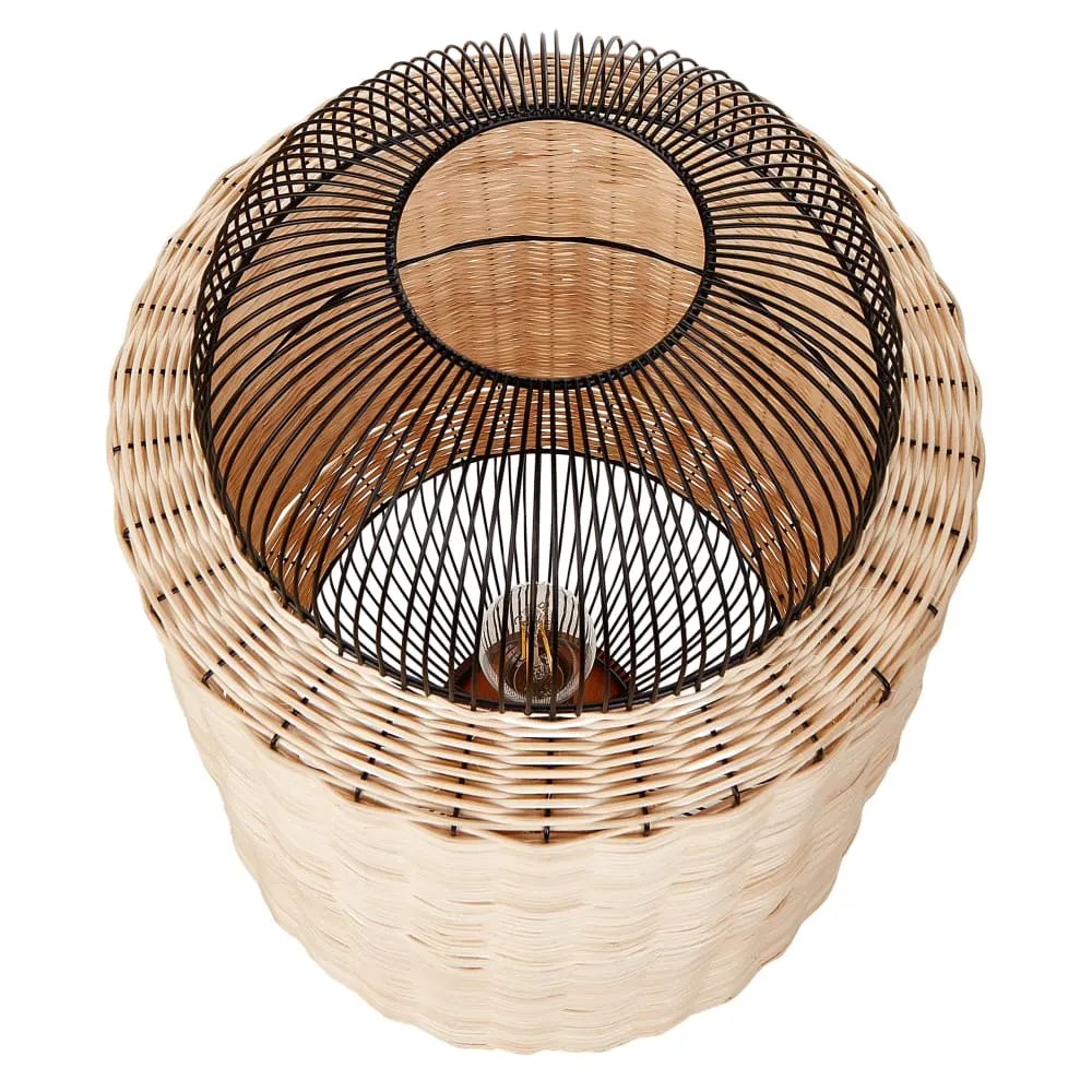 Illustration numéro 3 du produit Lampe à poser rotin naturel