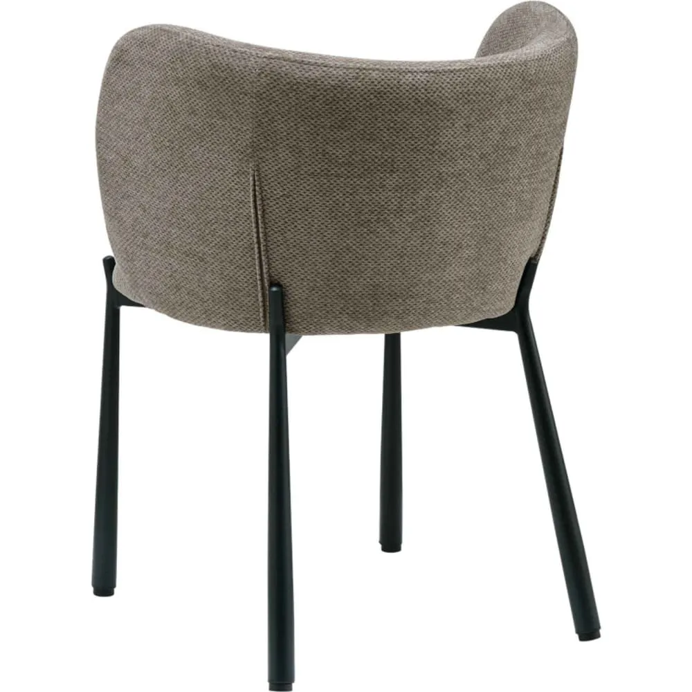 Illustration numéro 3 du produit Fauteuil de table en tissu Luxury Taupe (x2)